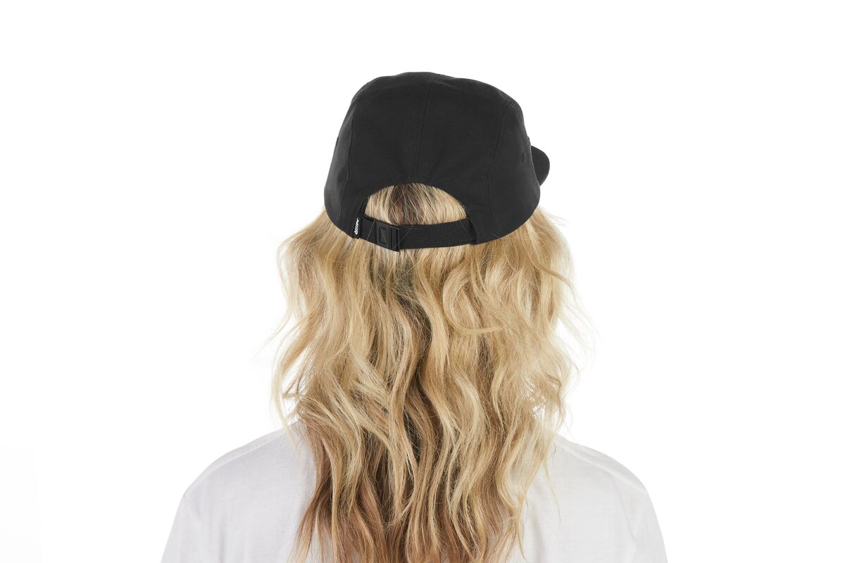 recycled-poly-flat-brim-5-panel-hat-b5 WebPDP-HAT003002_Recycled_Poly_Flat_Brim_5Panel_Hat_Black_Studio_Harper_Studios_0723_Back__HAT003002OS.jpg