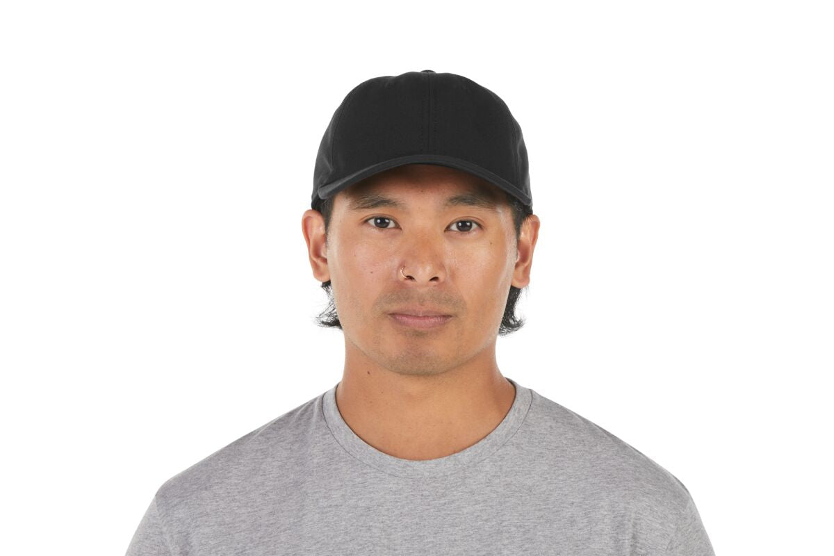 recycled-poly-dad-hat-q7 WebPDP-HAT004002_Recycled_Poly_Dad_Hat_Black_Studio_Harper_Studios_0723_Front__HAT004002OS.jpg