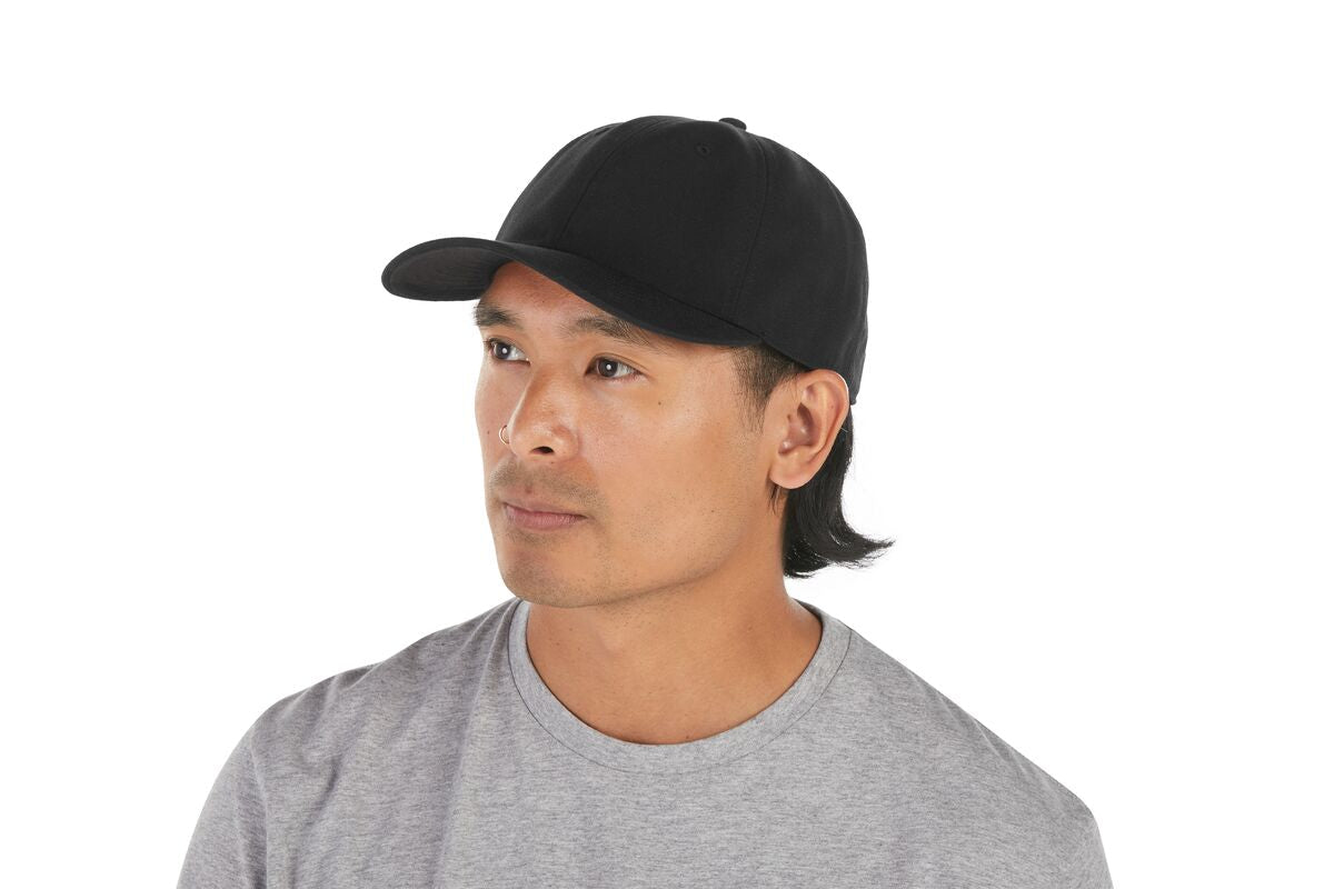 recycled-poly-dad-hat-q7 WebPDP-HAT004002_Recycled_Poly_Dad_Hat_Black_Studio_Harper_Studios_0723_Side__HAT004002OS.jpg