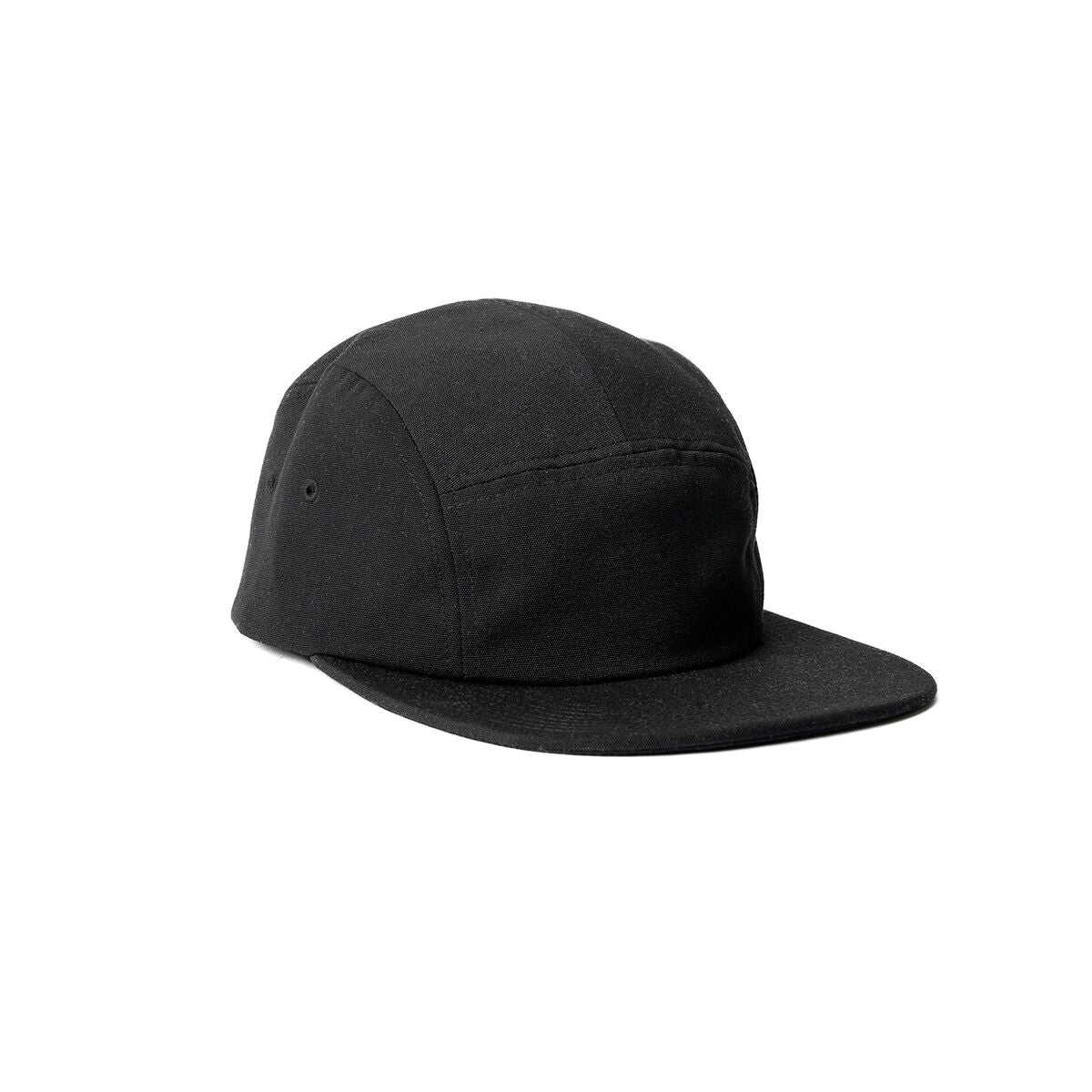 recycled-poly-flat-brim-5-panel-hat-b5 Web_PDP-FlatBrim5PanelHat_Studio_Front_Black.jpg